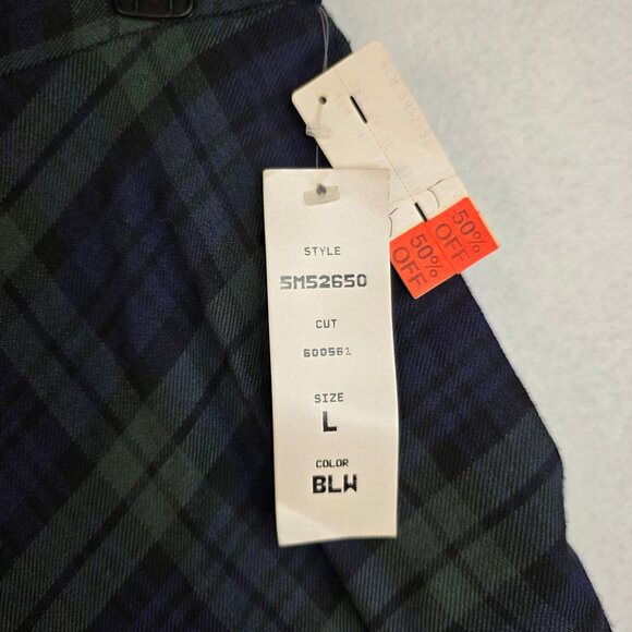 Heirloom Tartan Plaid Large Midi A-Line Wool Blend Skirt Pockets Deadstock USA - Picture 2 of 10